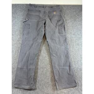 Carhartt Relaxed Fit Carpenter Pants Mens 36x32 Gray Paint Stains Cargo Utility